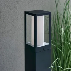 Black Rectangle PIR Outdoor Floor Path Light 11 Black Rectangle PIR Outdoor Floor Path Light -EGLO Shop 30731150 alt05