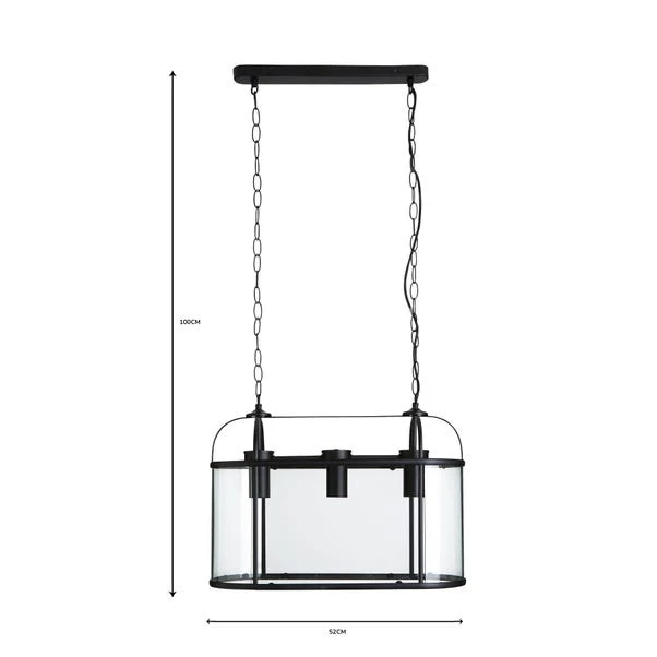 Hurricane 3 Light Semi Flush Ceiling Light 6 Hurricane 3 Light Semi Flush Ceiling Light - Image 6