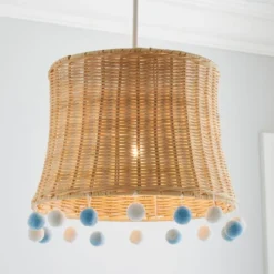 Fiesta Rattan Pom Pom Easy Fit Pendant Shade 15 Fiesta Rattan Pom Pom Easy Fit Pendant Shade -EGLO Shop 30734618