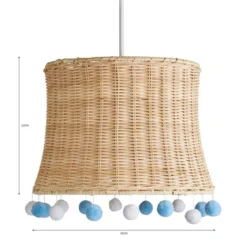 Fiesta Rattan Pom Pom Easy Fit Pendant Shade 19 Fiesta Rattan Pom Pom Easy Fit Pendant Shade -EGLO Shop 30734618 alt07