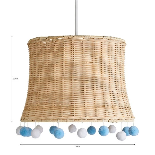 Fiesta Rattan Pom Pom Easy Fit Pendant Shade 10 Fiesta Rattan Pom Pom Easy Fit Pendant Shade - Image 10