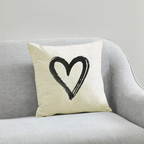Painted Heart 43x43cm Cushion 1 Painted Heart 43x43cm Cushion