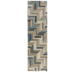 Flair Russo Wool Geometric Modern Runner -EGLO Shop 30741666 alt04