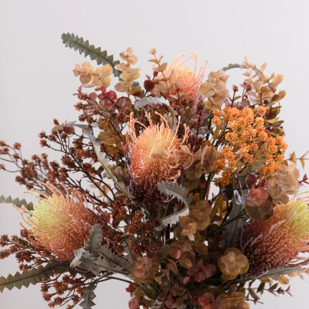 Florals Forever Artificial Autumn Protea And Gypsophila Bouquet 2 Florals Forever Artificial Autumn Protea And Gypsophila Bouquet - Image 2