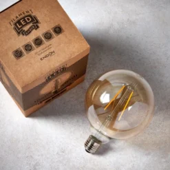 Vogue 2W ES LED Amber Filament XL Globe Bulb -EGLO Shop 30743088 alt02