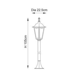 Vogue Trenton Outdoor Post Light 105cm -EGLO Shop 30743106 alt08
