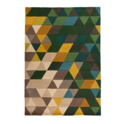 Flair Green Illusion Geometric Prism Rug -EGLO Shop 30751356 alt03