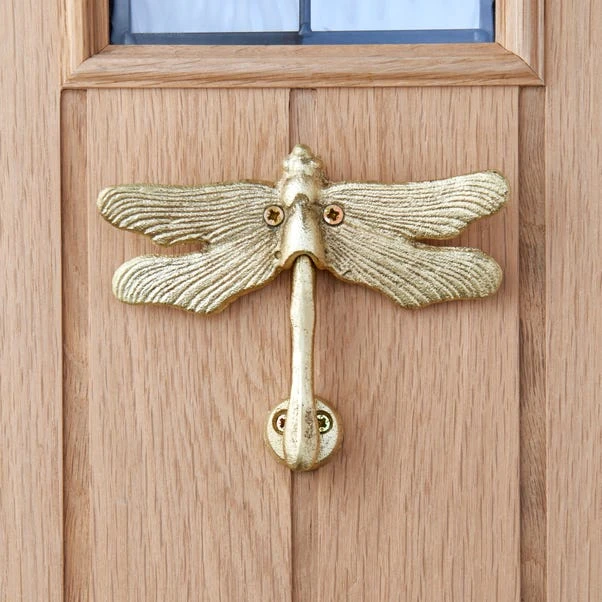 Dragonfly Gold Door Knocker 1 Dragonfly Gold Door Knocker