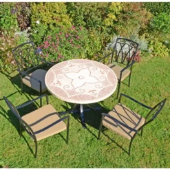 Provence Dining Table With 4 Ascot Chairs Set