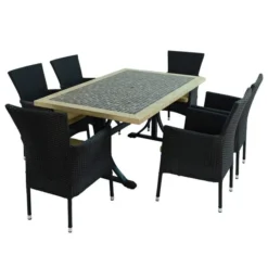 Wilmington Dining Table With 6 Stockholm Chairs Set 12 Wilmington Dining Table With 6 Stockholm Chairs Set -EGLO Shop 30760661 alt02
