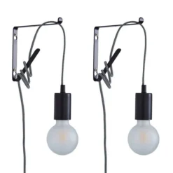 Set Of 2 Bradford Plug In Flex Wall Lights