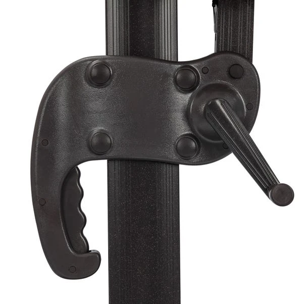 3.5m Deluxe Cantilever Solar Strip Grey Parasol With 100kg Base 3 3.5m Deluxe Cantilever Solar Strip Grey Parasol With 100kg Base - Image 3