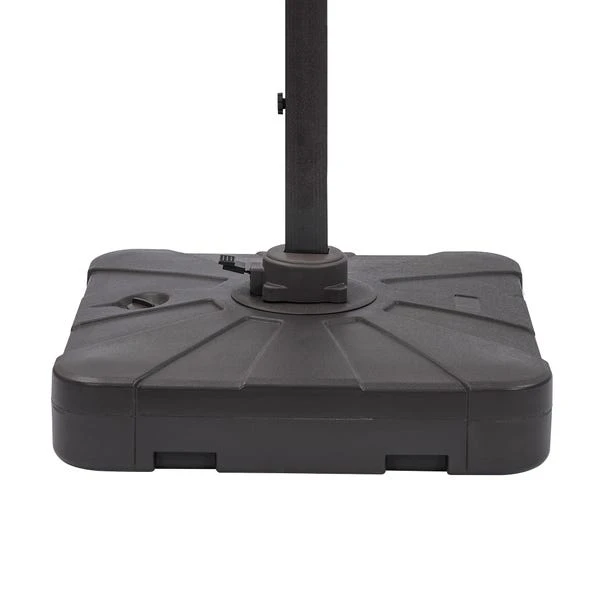 3.5m Deluxe Cantilever Solar Strip Grey Parasol With 100kg Base 5 3.5m Deluxe Cantilever Solar Strip Grey Parasol With 100kg Base - Image 5