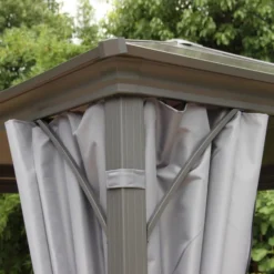 Lugano Polycarbonate 3m X 3m Grey Gazebo 8 Lugano Polycarbonate 3m X 3m Grey Gazebo -EGLO Shop 30763561 alt03