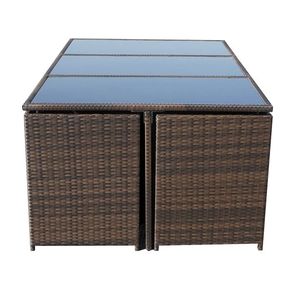 Cannes Brown 10 Seater Cube Set 2 Cannes Brown 10 Seater Cube Set - Image 2