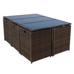 Cannes Brown 10 Seater Cube Set 7 Cannes Brown 10 Seater Cube Set -EGLO Shop 30763587 alt06