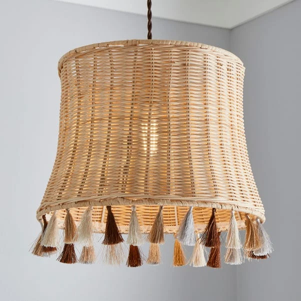 Fiesta Rattan Tassel Easy Fit Pendant Shade 1 Fiesta Rattan Tassel Easy Fit Pendant Shade