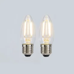 Set Of 2 Status 4W ES Filament Candle Bulbs