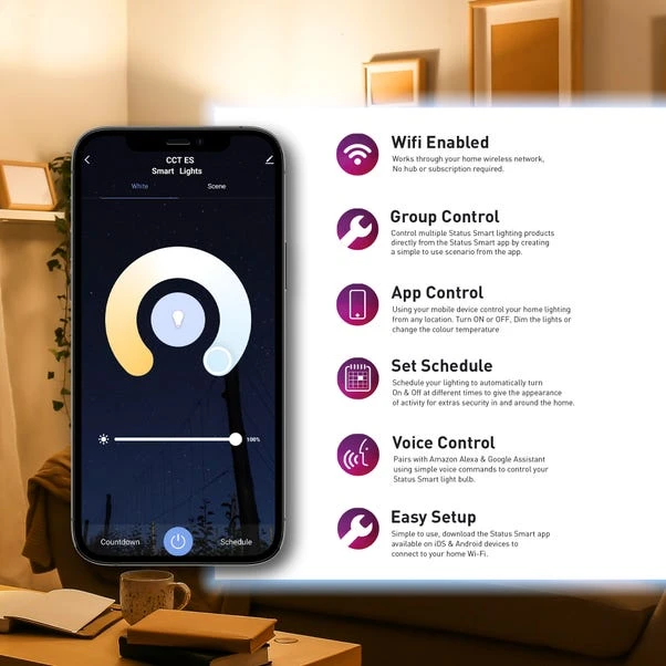 Status SMART 9W BC GLS Temperature Changing Pearl Bulb 4 Status SMART 9W BC GLS Temperature Changing Pearl Bulb - Image 4