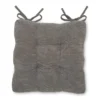 Corduroy Grey Box Style Seat Pad
