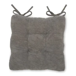 Corduroy Grey Box Style Seat Pad