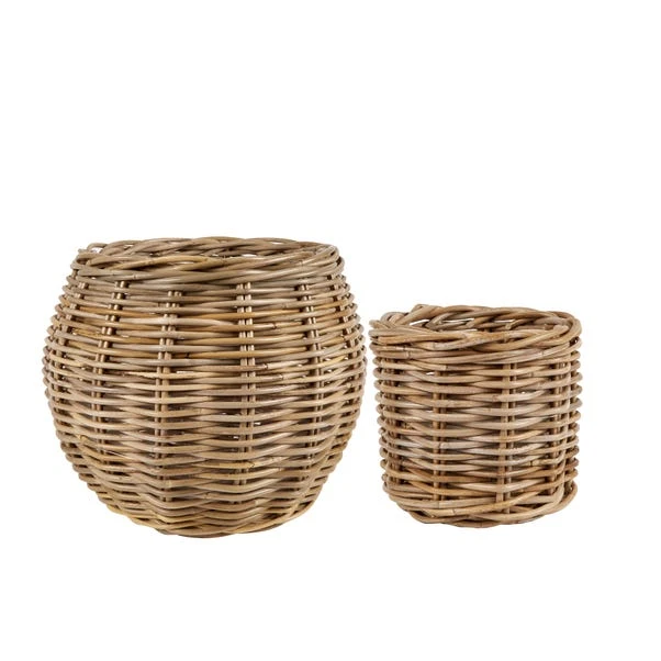 Churchgate Set Of 2 Rattan Planters 3 Churchgate Set Of 2 Rattan Planters - Image 3