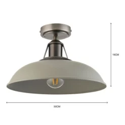 Oraya Bathroom Flush Ceiling Light -EGLO Shop 30789855 alt07