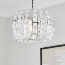 West End Chrome Easy Fit Pendant Shade