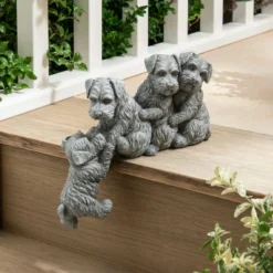 4 Schnauzer Garden Décor