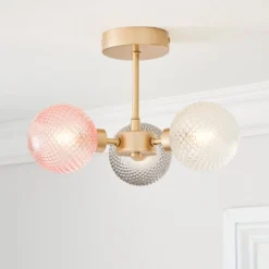 Elodie 3 Light Semi Flush Ceiling Light