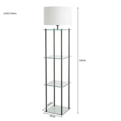 Wendell Glass Shelved Floor Lamp -EGLO Shop 30802427 alt05