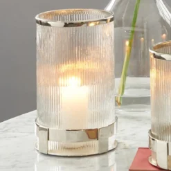 Metal And Glass Hurricane Lantern -EGLO Shop 30803437