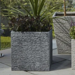 Large 38cm Square Slate Planter -EGLO Shop 30804438 alt03