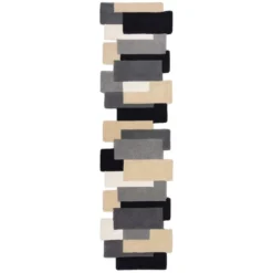 Abstract Collage Wool Runner -EGLO Shop 30816656 alt01