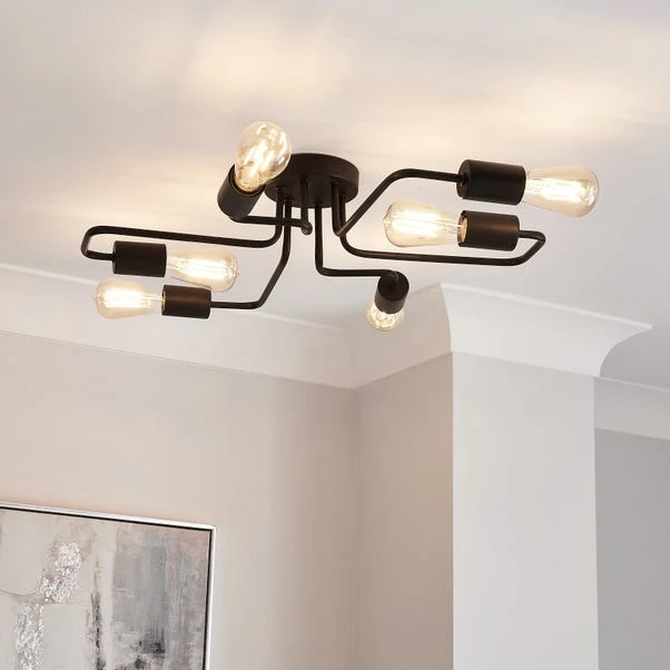 Kacy 6 Light Semi Flush Ceiling Light 1 Kacy 6 Light Semi Flush Ceiling Light