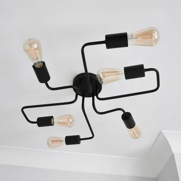 Kacy 6 Light Semi Flush Ceiling Light 2 Kacy 6 Light Semi Flush Ceiling Light - Image 2