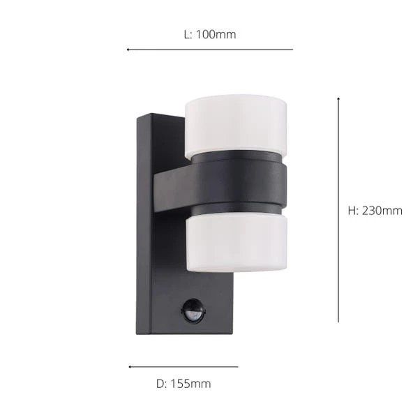 EGLO Atollari 2 Light Outdoor Sensor Wall Light 6 EGLO Atollari 2 Light Outdoor Sensor Wall Light - Image 6