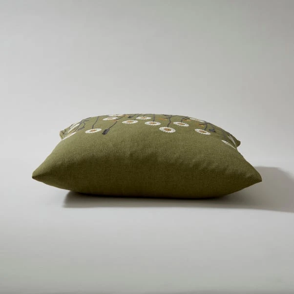Scandi Floral Olive Cushion 2 Scandi Floral Olive Cushion - Image 2