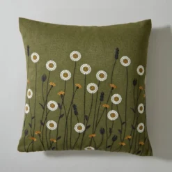Scandi Floral Olive Cushion 6 Scandi Floral Olive Cushion -EGLO Shop 30826645 alt02