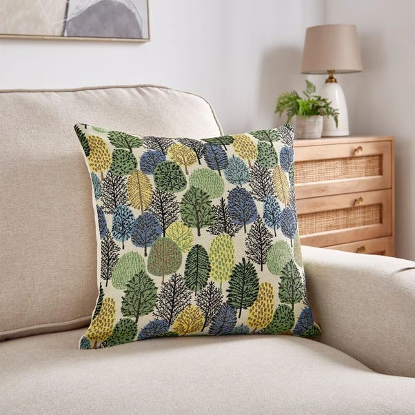 Jacquard Trees Cushion Cover 1 Jacquard Trees Cushion Cover