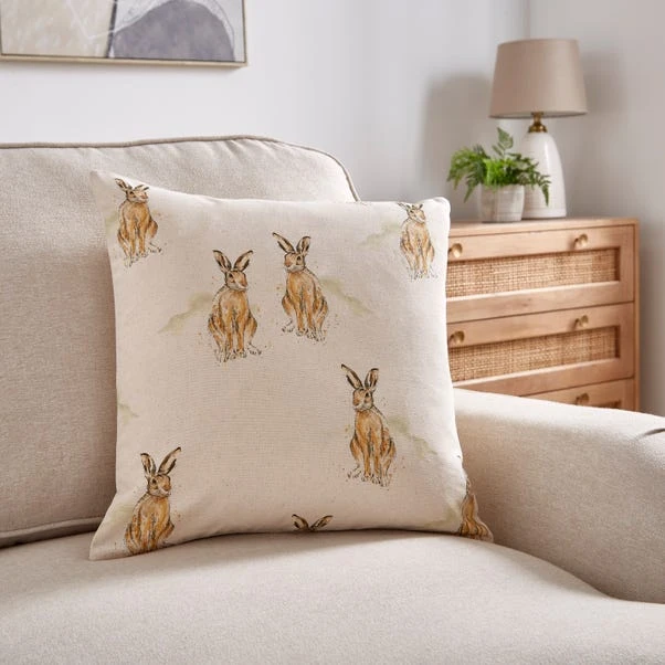 Hare Printed Cushion Cover 1 Hare Printed Cushion Cover