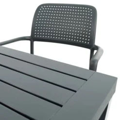 Cube Dining Table With 6 Bora Chair Set Anthracite -EGLO Shop 30826762 alt06