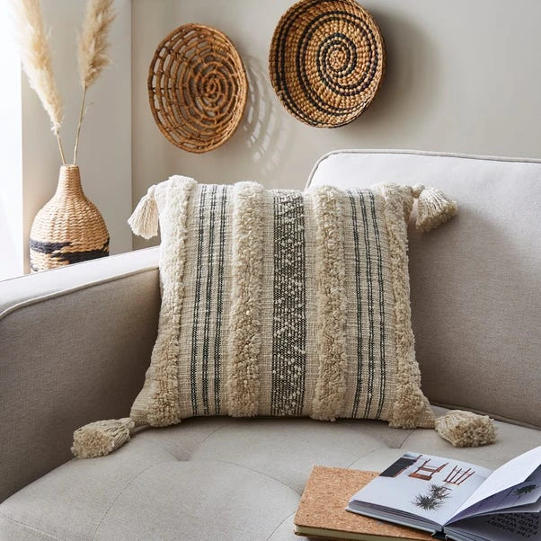 Samara Striped Cushion Natural 1 Samara Striped Cushion Natural