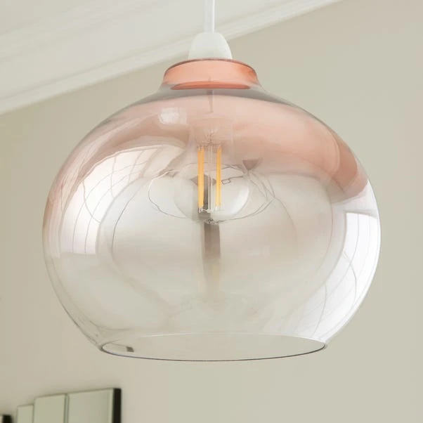 Nivala Metallic Ombre Copper Glass Easy Fit Pendant Shade 2 Nivala Metallic Ombre Copper Glass Easy Fit Pendant Shade - Image 2
