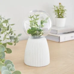 Faux Terrarium Ribbed Battery Table Lamp 15 Faux Terrarium Ribbed Battery Table Lamp -EGLO Shop 30833934
