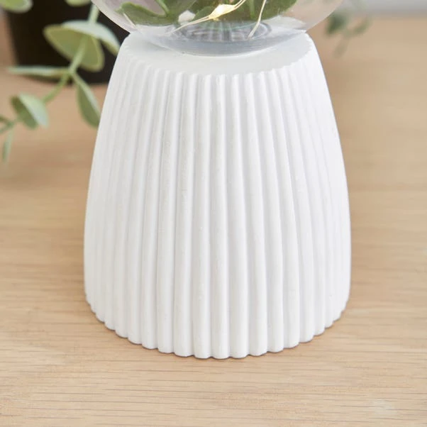 Faux Terrarium Ribbed Battery Table Lamp 7 Faux Terrarium Ribbed Battery Table Lamp - Image 7