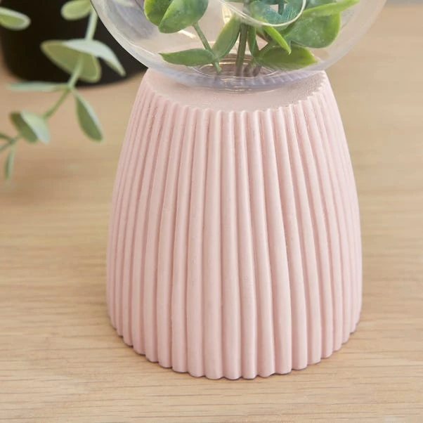 Faux Terrarium Ribbed Battery Table Lamp 2 Faux Terrarium Ribbed Battery Table Lamp - Image 2