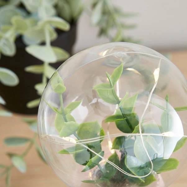 Faux Terrarium Ribbed Battery Table Lamp 3 Faux Terrarium Ribbed Battery Table Lamp - Image 3