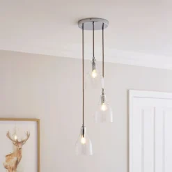 Hannam Recycled Glass 3 Light Cluster Ceiling Light