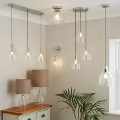 Hannam Recycled Glass 3 Light Cluster Ceiling Light -EGLO Shop 30834023 alt09